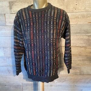 Jantzen black stripes multicoloured  sweater in‎ size medium